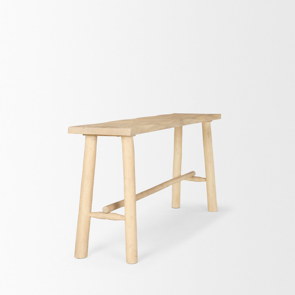 Sekou Light Brown Wooden Craftsman Console Table from Mercana - Luna Furniture