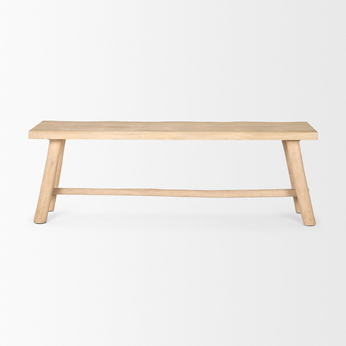 Sekou Light Brown Wooden Craftsman Bench from Mercana - Luna Furniture