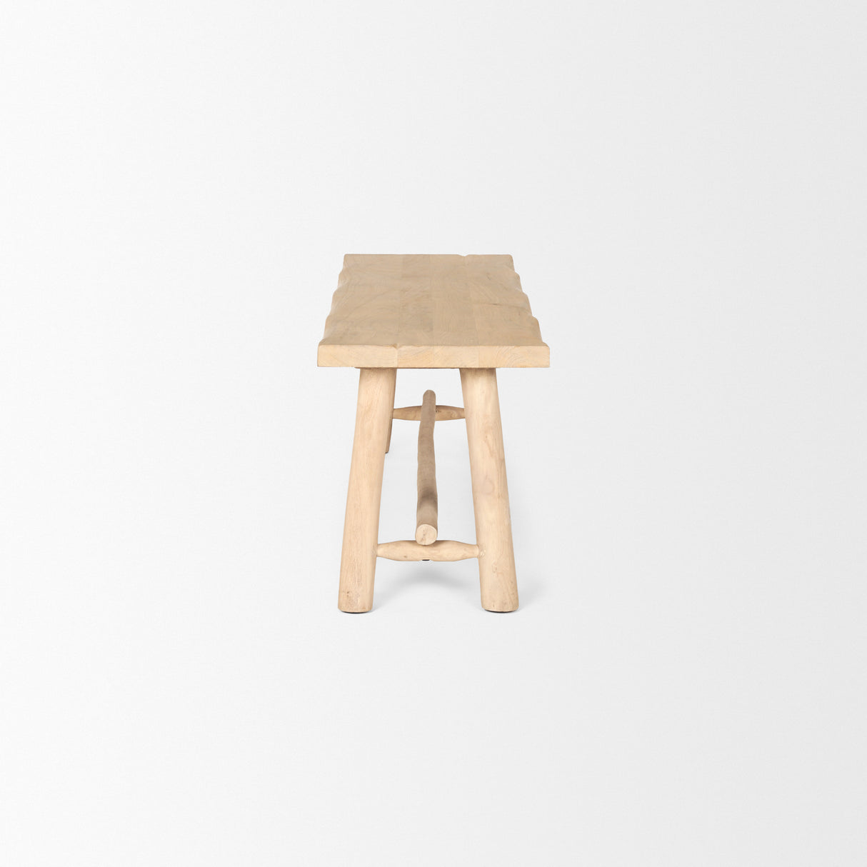 Sekou Light Brown Wooden Craftsman Bench from Mercana - Luna Furniture