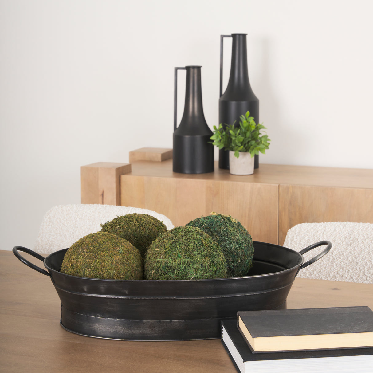 Reno 20L x 14W Black Metal Vintage Inspired Basket from Mercana - Luna Furniture