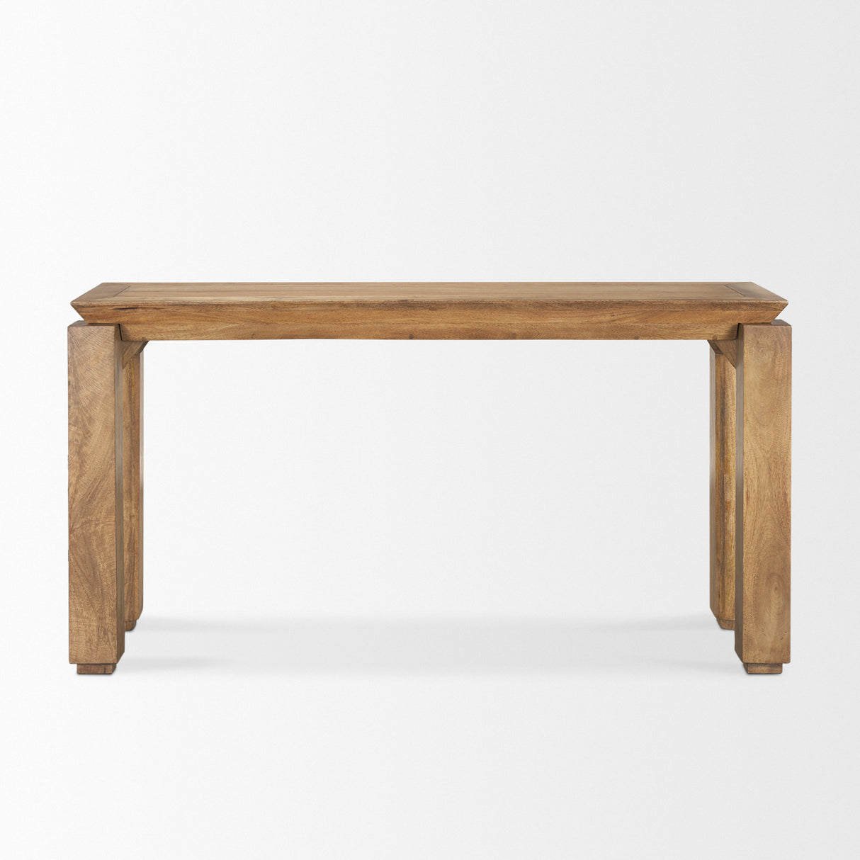 Sapphira Brown Wood Tapered Top Console Table from Mercana - Luna Furniture