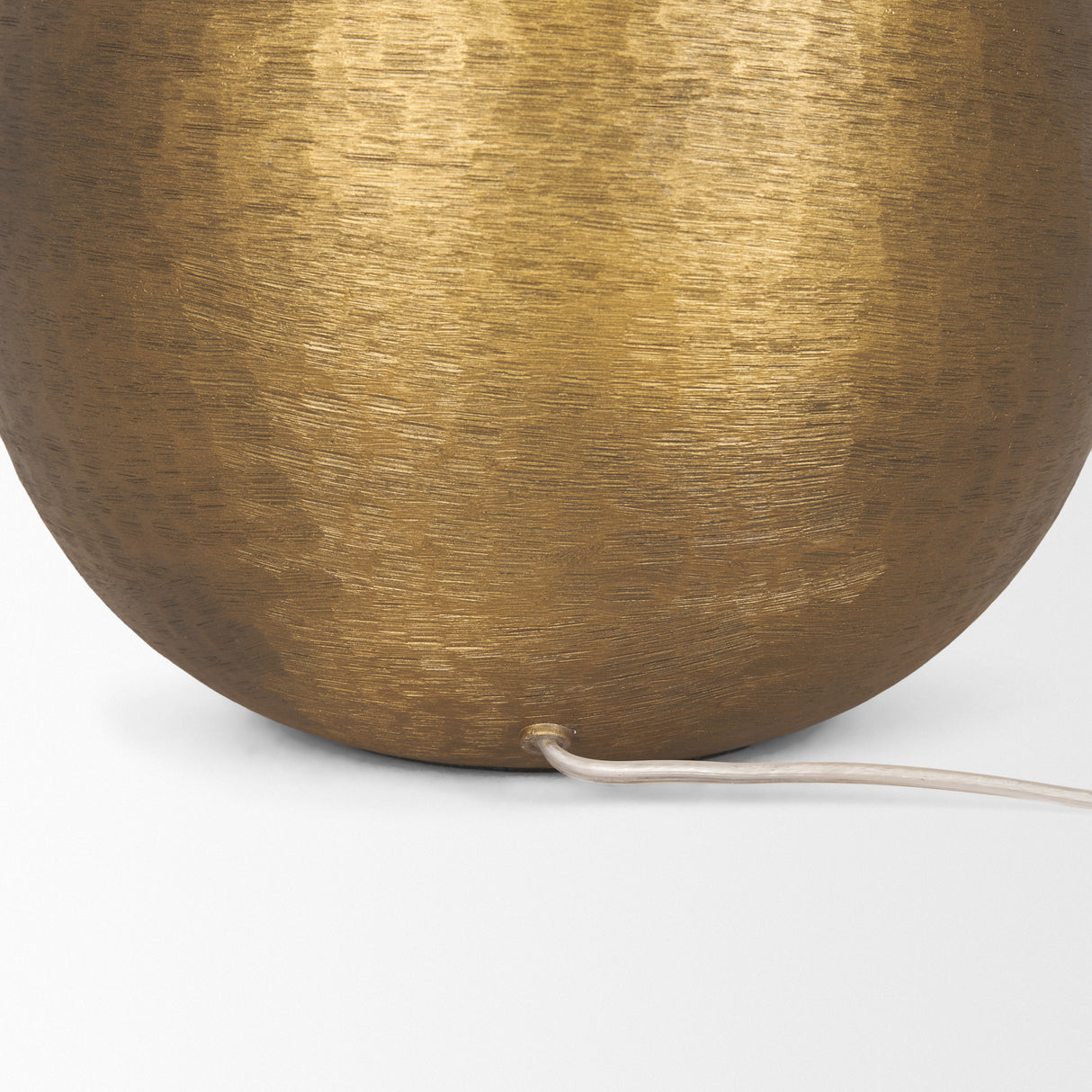Sadiyah Antiqued Gold Brushed Metal w/ Cream Shade Table Lamp from Mercana - Luna Furniture