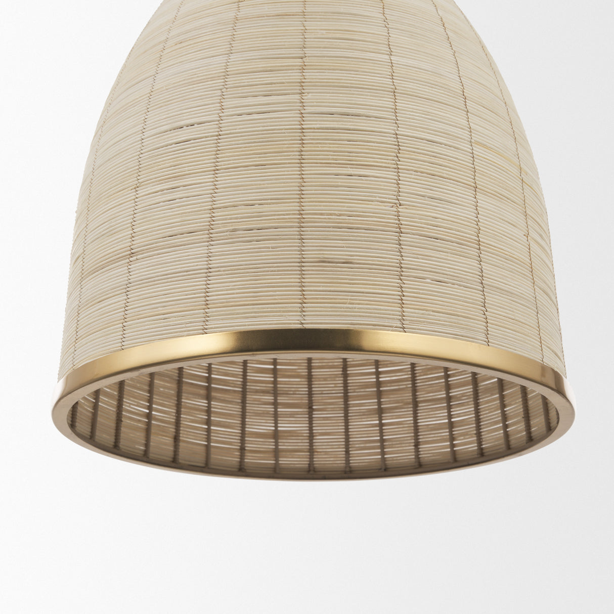 Saliha Cane w/ Brass Metal Pendant Light from Mercana - Luna Furniture