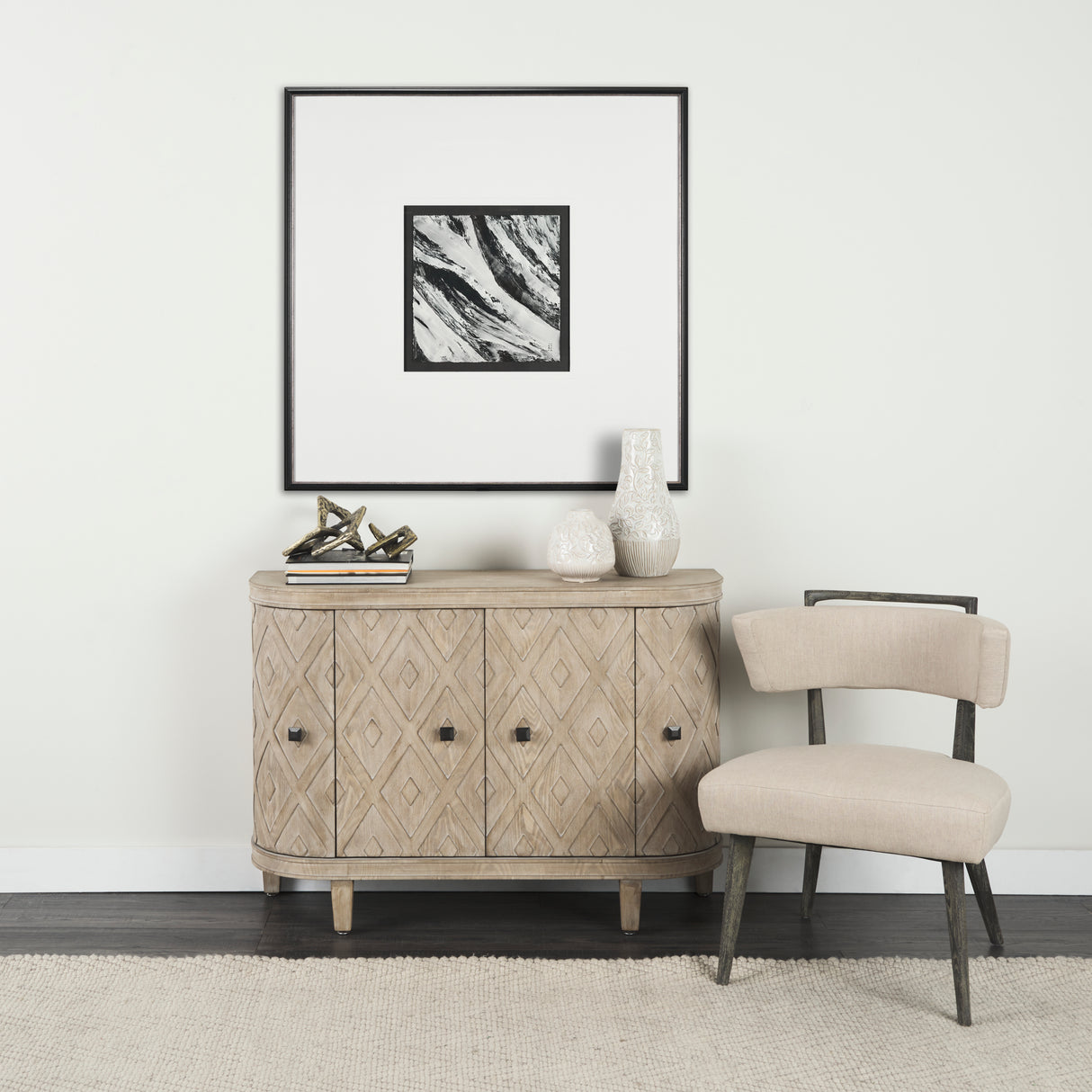 Abstract Branches by Studio M a handmade Original Framed Artwork under Glass from Mercana - Luna Furniture