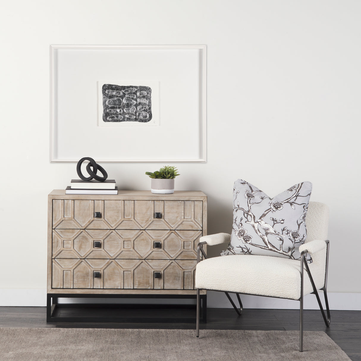 Pebble Patch by Studio M a handmade Original Framed Artwork under Glass from Mercana - Luna Furniture