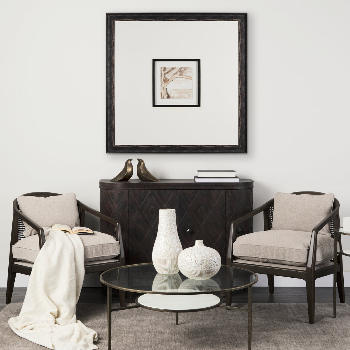 Mighty Oak by Studio M a handmade Original Framed Artwork under Glass from Mercana - Luna Furniture