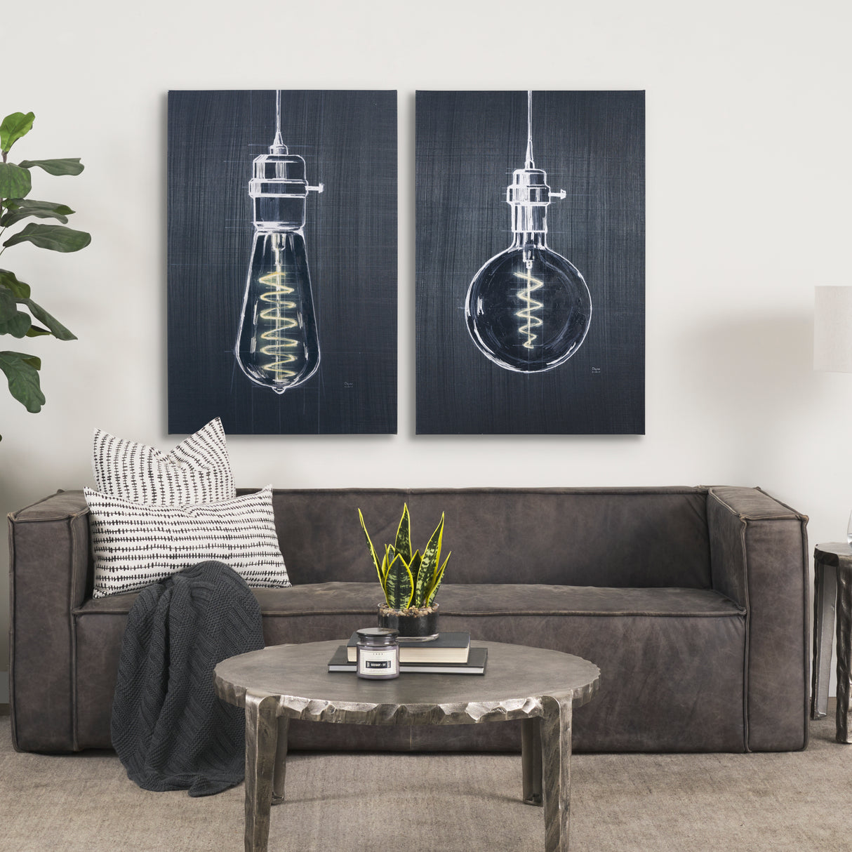 Bright Idea I by Mercana Studio a Hand Embellished Textured Canvas from Mercana - Luna Furniture