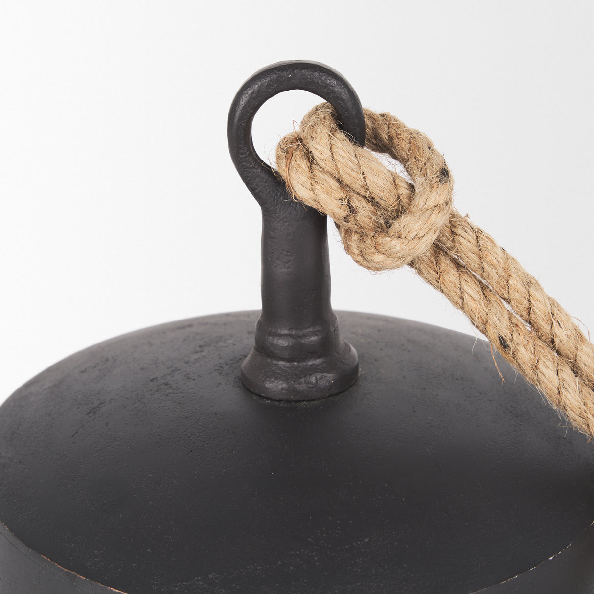 Quincy Large Matte Black Metal Decorative Bell Object from Mercana - Luna Furniture