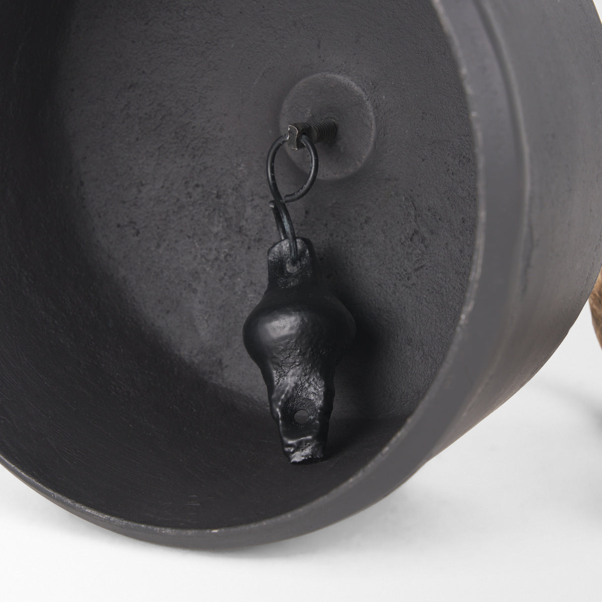 Quincy Large Matte Black Metal Decorative Bell Object from Mercana - Luna Furniture