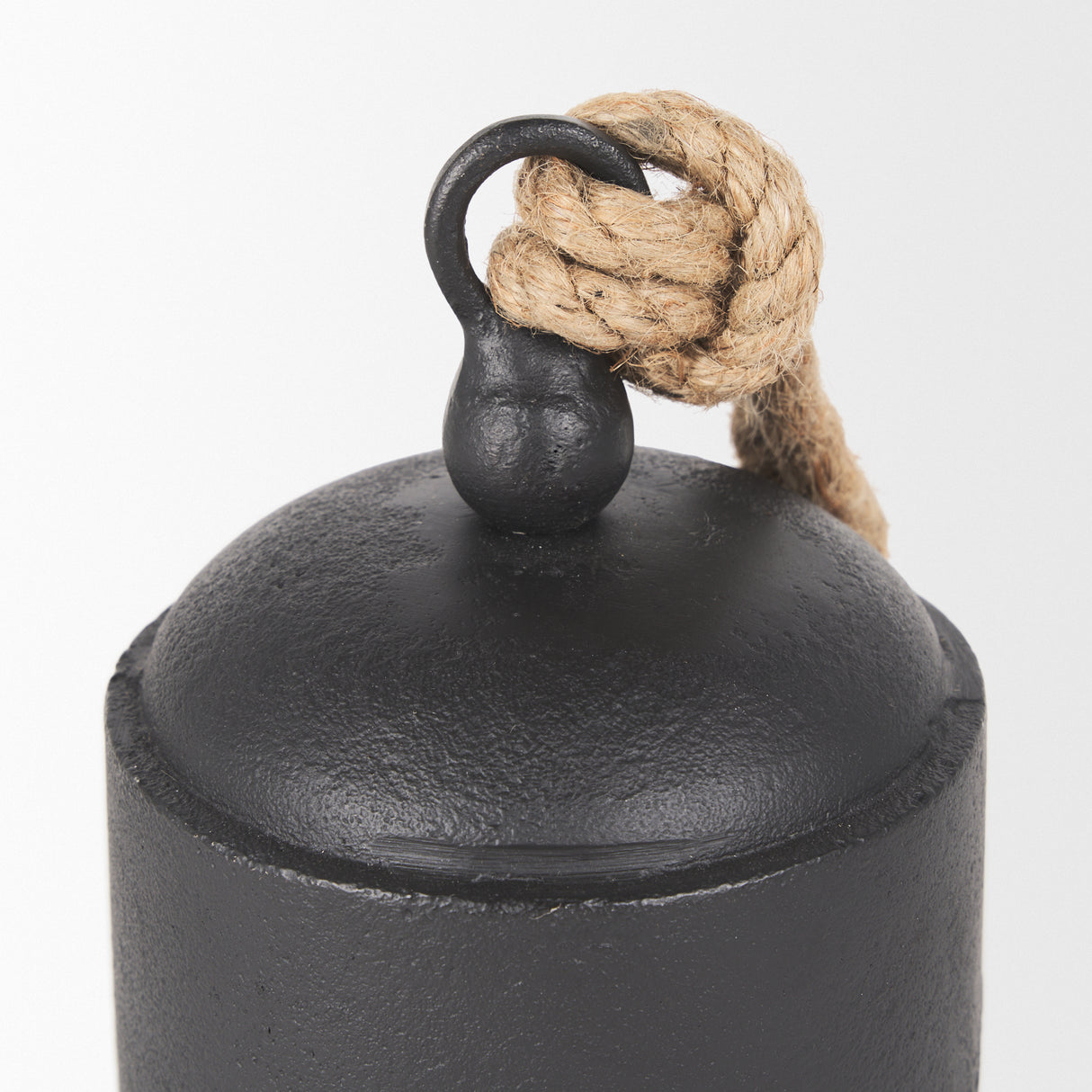 Quincy Medium Matte Black Metal Decorative Bell Object from Mercana - Luna Furniture