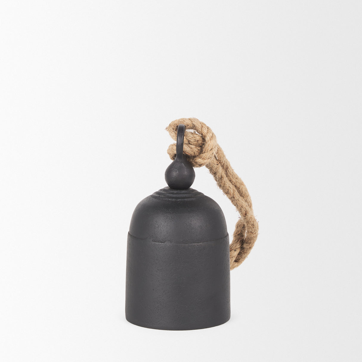 Quincy Small Matte Black Metal Decorative Bell Object from Mercana - Luna Furniture