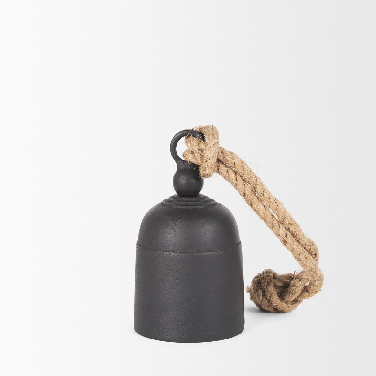 Quincy Small Matte Black Metal Decorative Bell Object from Mercana - Luna Furniture