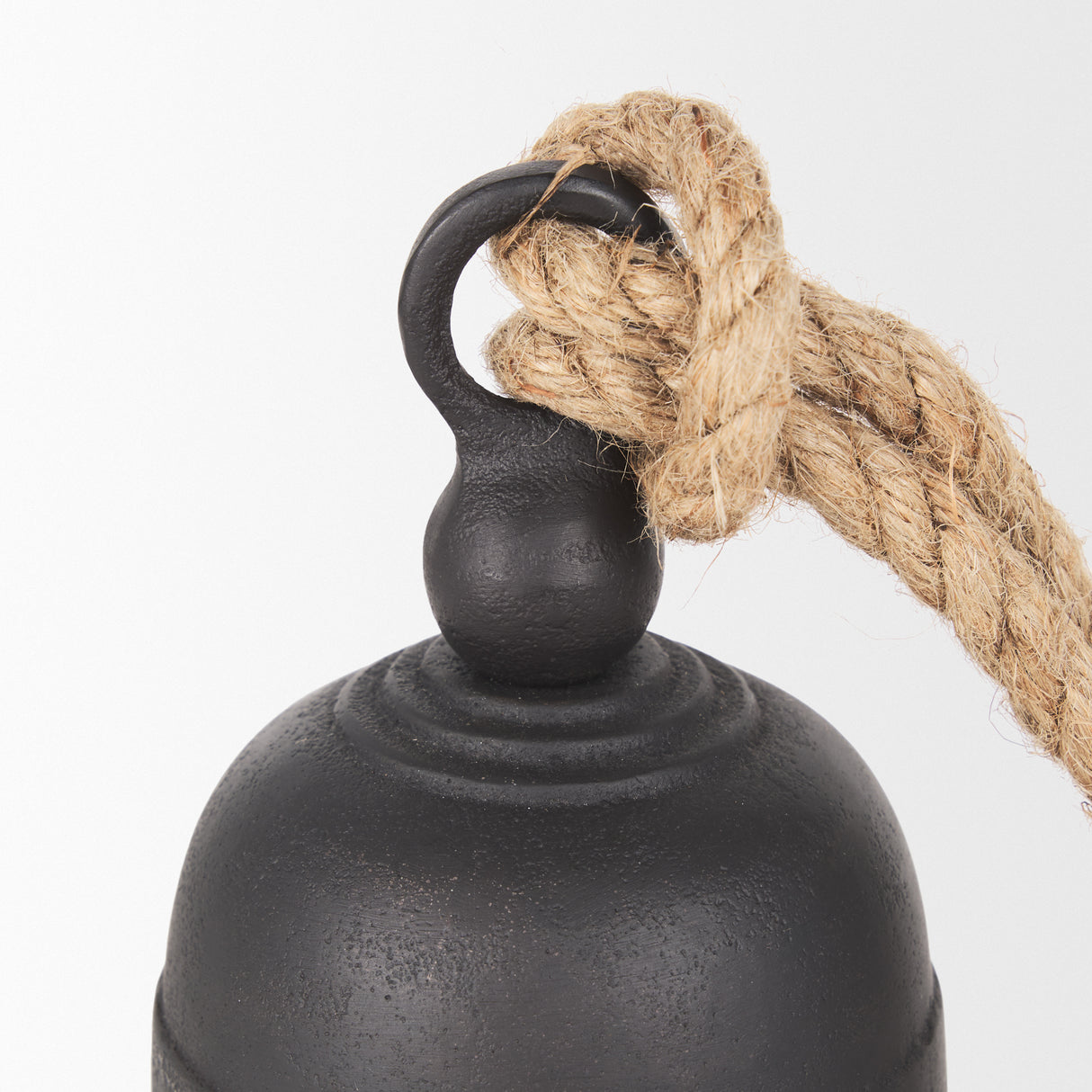 Quincy Small Matte Black Metal Decorative Bell Object from Mercana - Luna Furniture