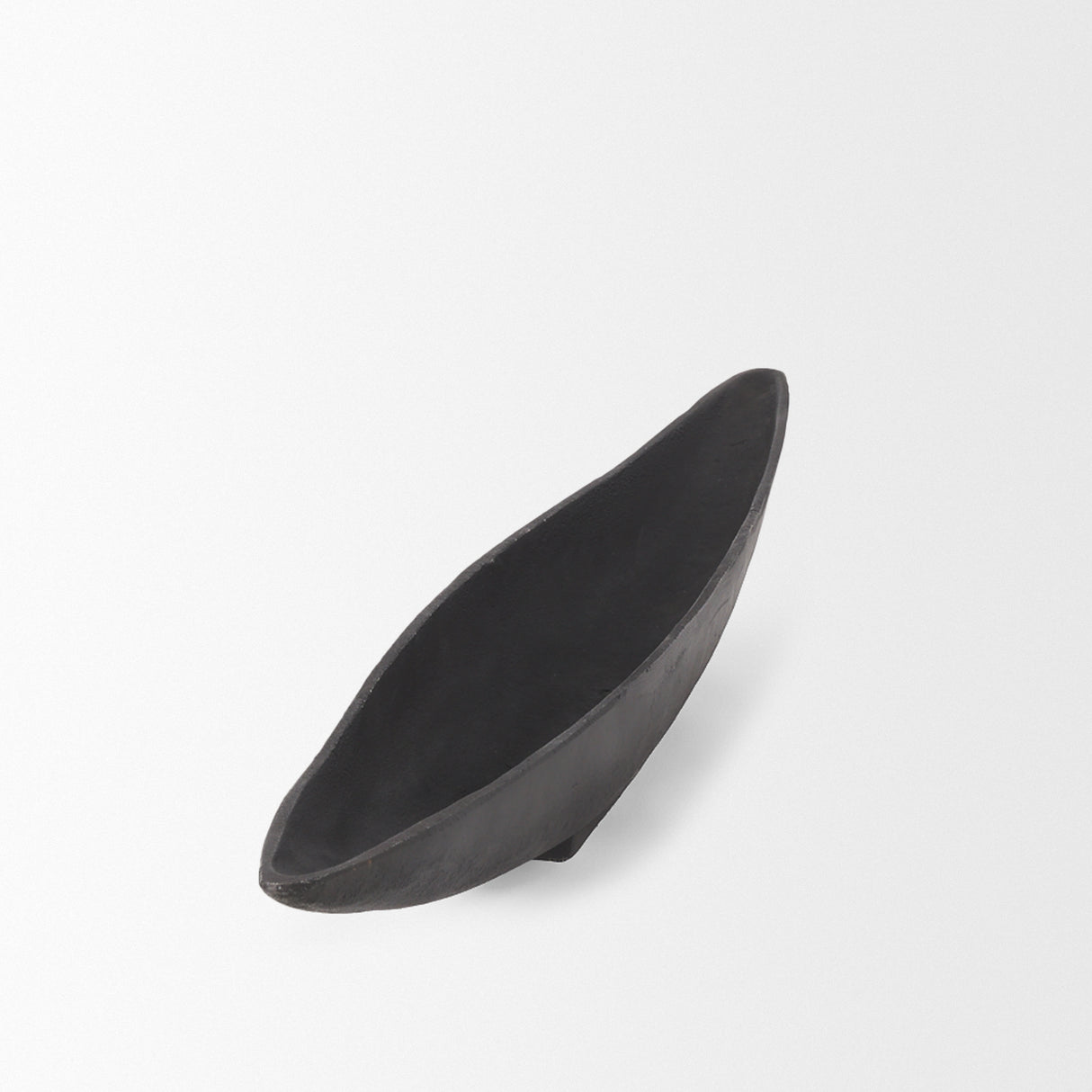 Piero Large Matte Black Metal Decorative Bowl from Mercana - Luna Furniture