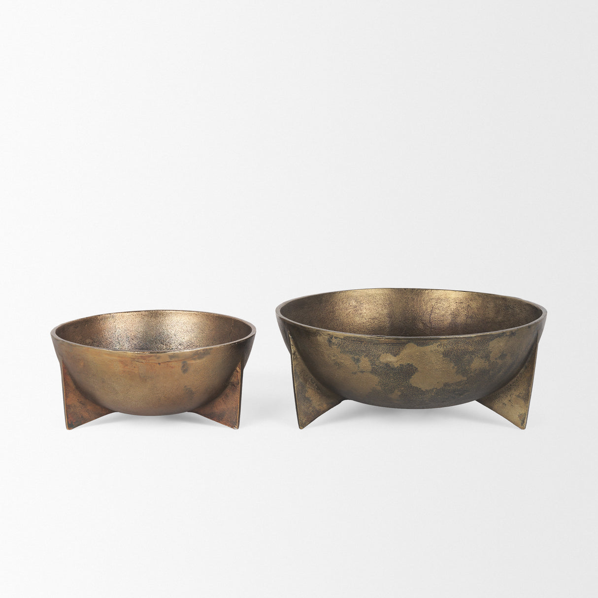 Quita Large Gold Metal Decorative Bowls (Set of 2) from Mercana - Luna Furniture