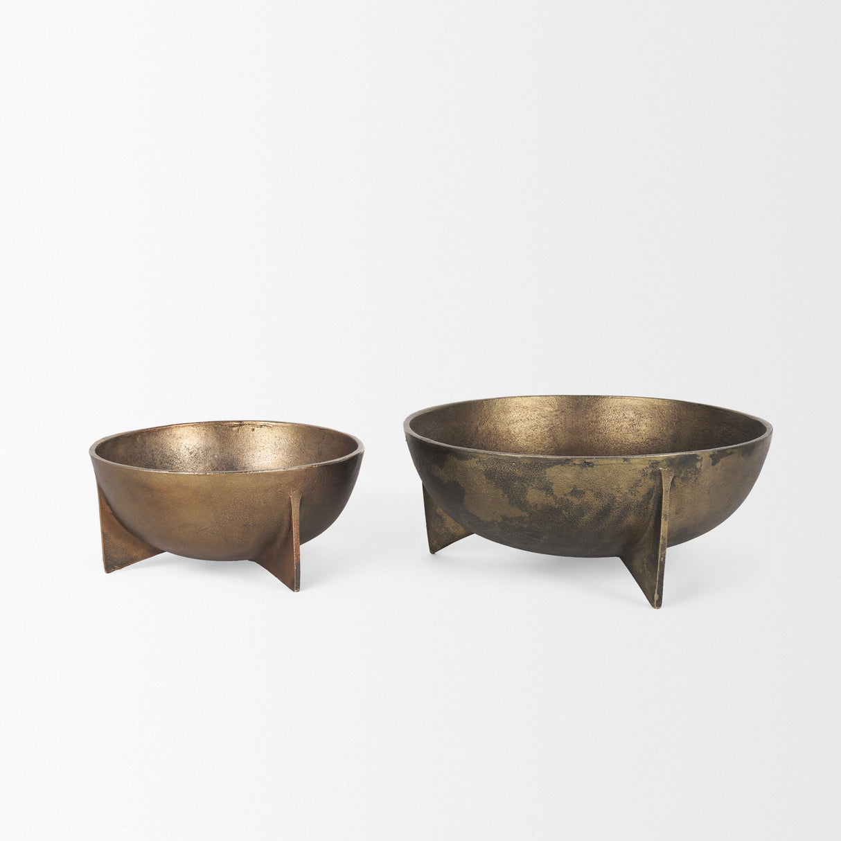 Quita Large Gold Metal Decorative Bowls (Set of 2) from Mercana - Luna Furniture