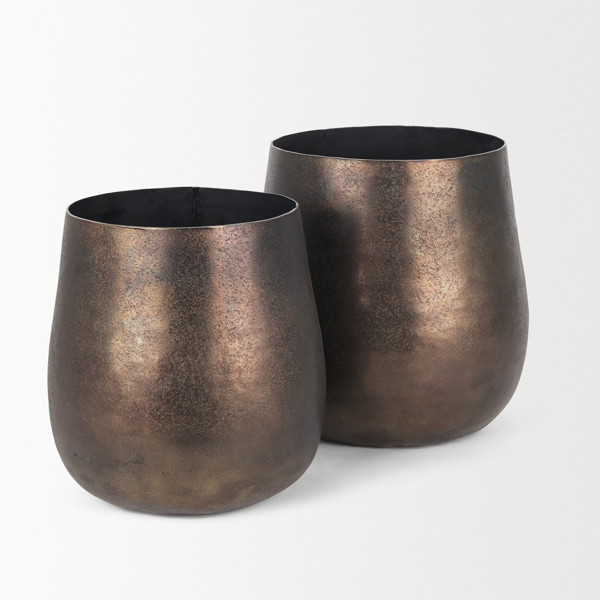 Quade Small Gold Metal Planter from Mercana - Luna Furniture