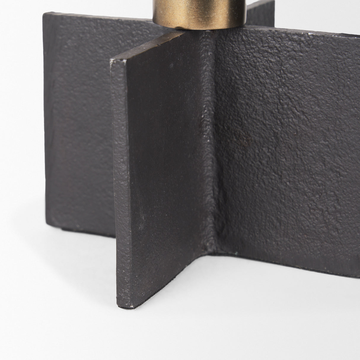 Pia Matte Black w/ Brushed Gold Metal Taper Candleholder (Set of 2) from Mercana - Luna Furniture