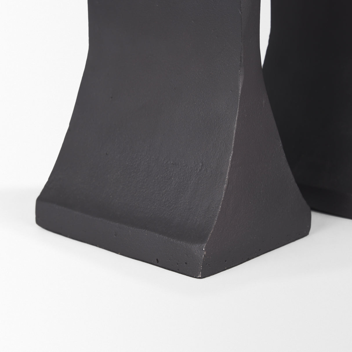Polli Matte Black w/ Brushed Gold Metal Taper Candleholders (Set of 2) from Mercana - Luna Furniture