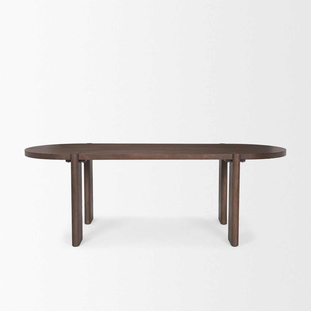 Sohan Dark Elm Wood Oval Dining Table from Mercana - Luna Furniture