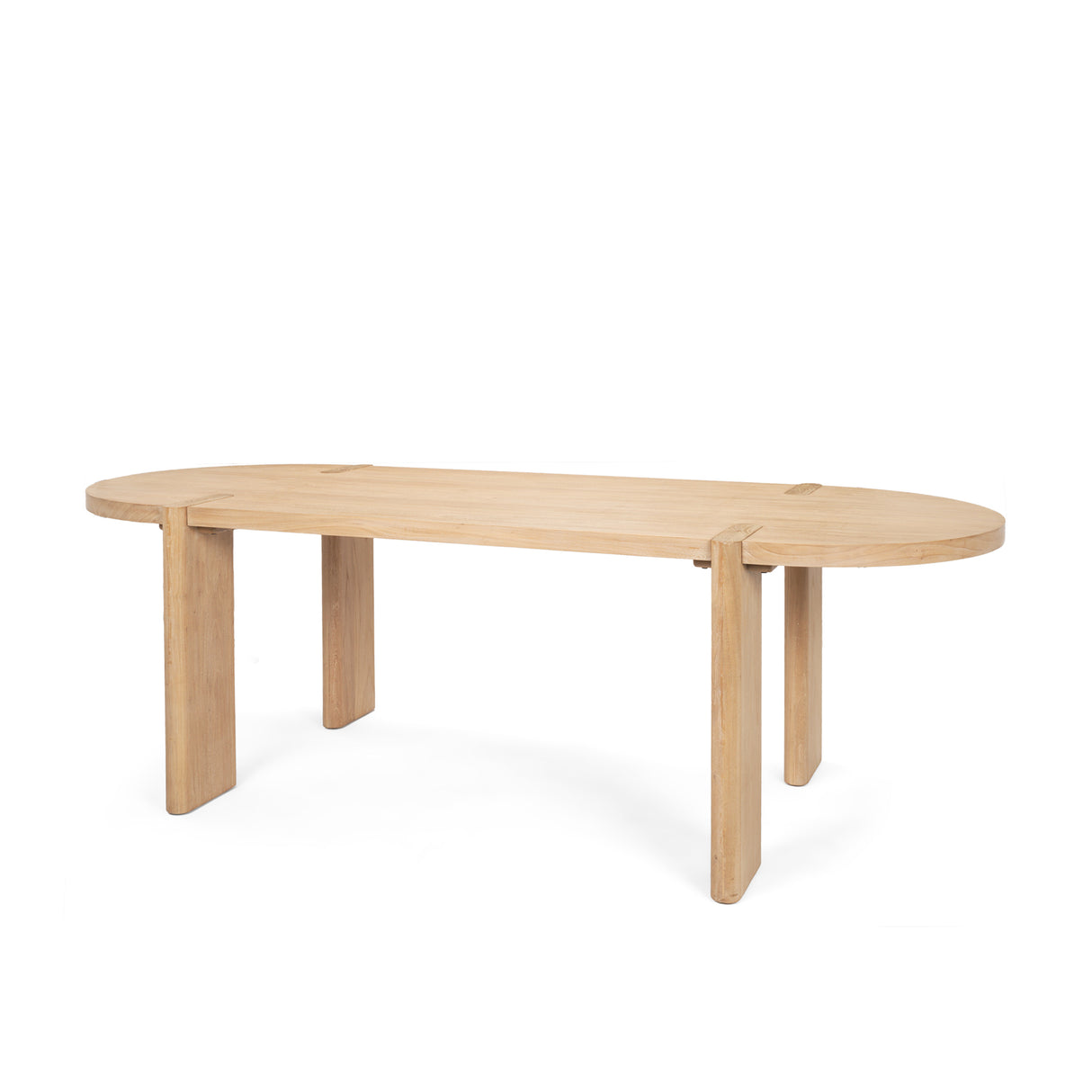 Sohan Light Brown Wood Oval Dining Table from Mercana - Luna Furniture