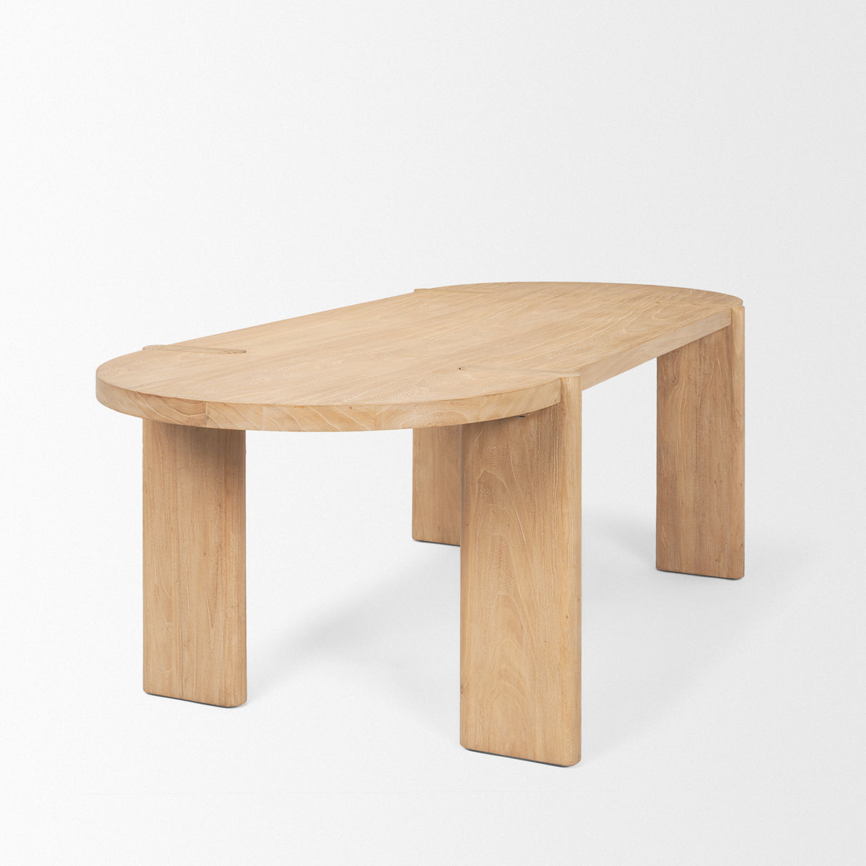 Sohan Light Brown Wood Oval Dining Table from Mercana - Luna Furniture