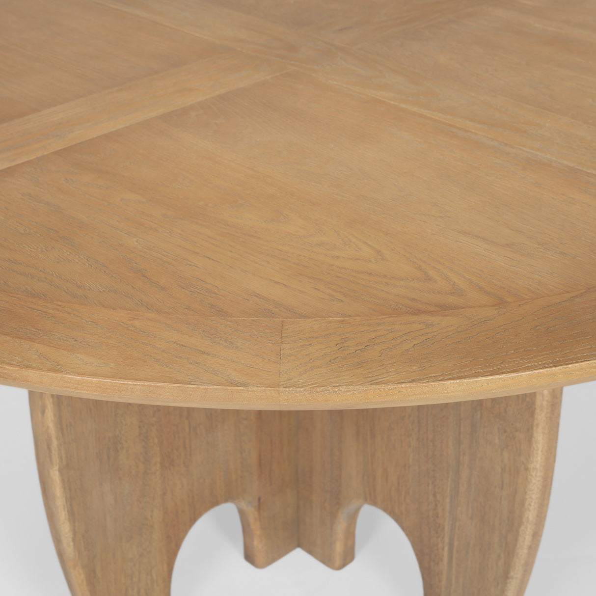 Sonomi Brown Solid Rubber Wood w/ Round Oak Tabletop Dining Table from Mercana - Luna Furniture