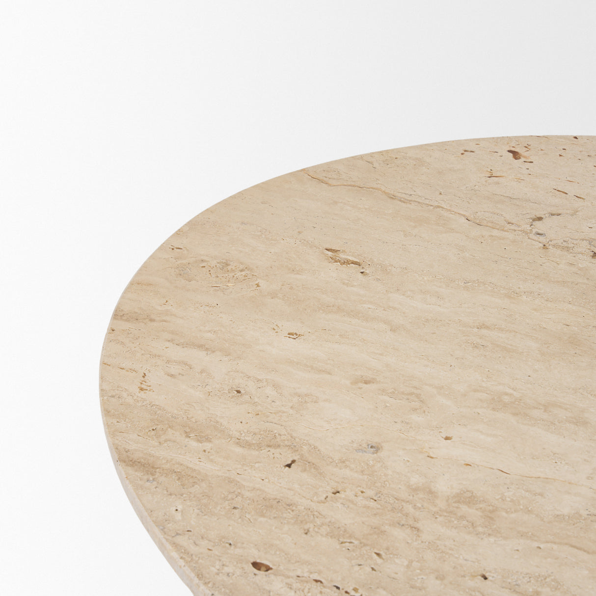 Syona Travertine + Mango Wood leg Oval Coffee table from Mercana - Luna Furniture