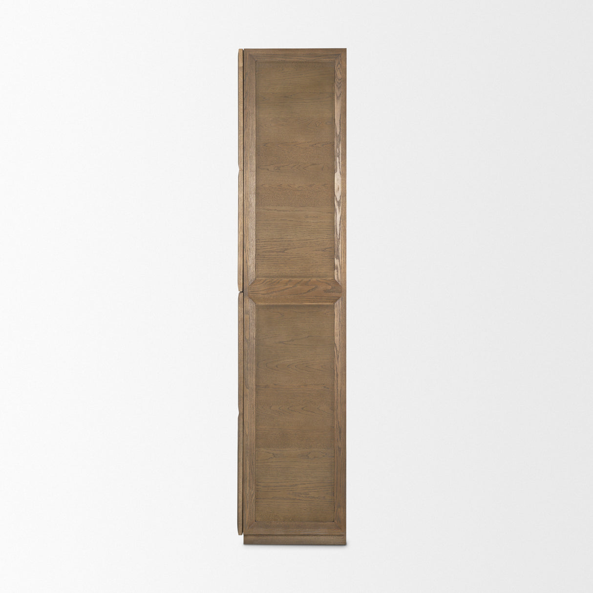 Sina Brown Oak Wood w/ Natural Rattan 2 Door Curio Cabinet from Mercana - Luna Furniture