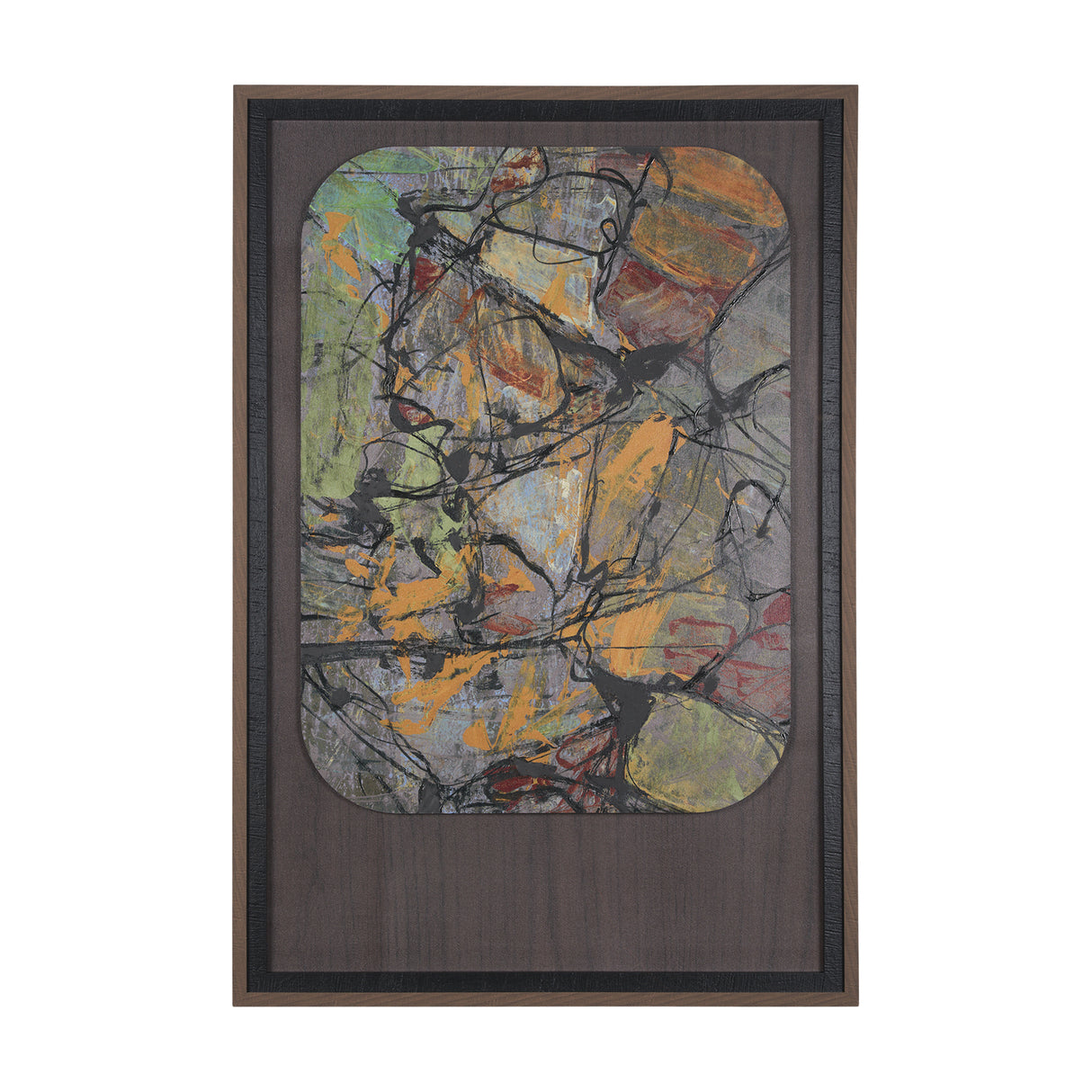 Happenings II by Mercana Studio a Hand Embellished Textured Framed Art Print Matted under Glass from Mercana - Luna Furniture