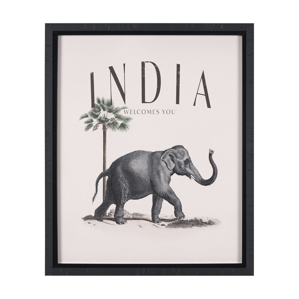Travel Guide - India by Vintage Collection a Hand Embellished Textured Framed Art Print from Mercana - Luna Furniture