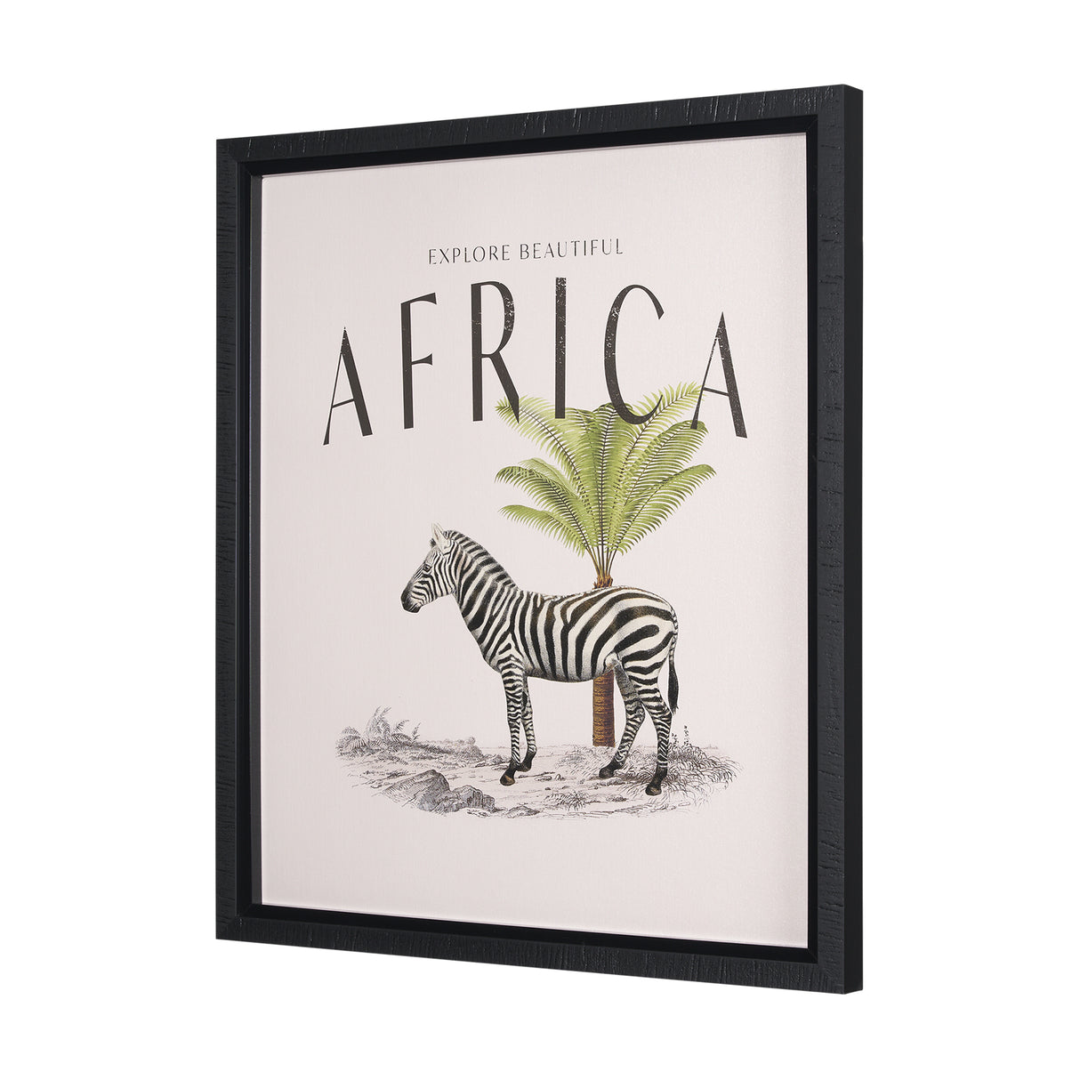 Travel Guide - Africa by Vintage Collection a Hand Embellished Textured Framed Art Print from Mercana - Luna Furniture