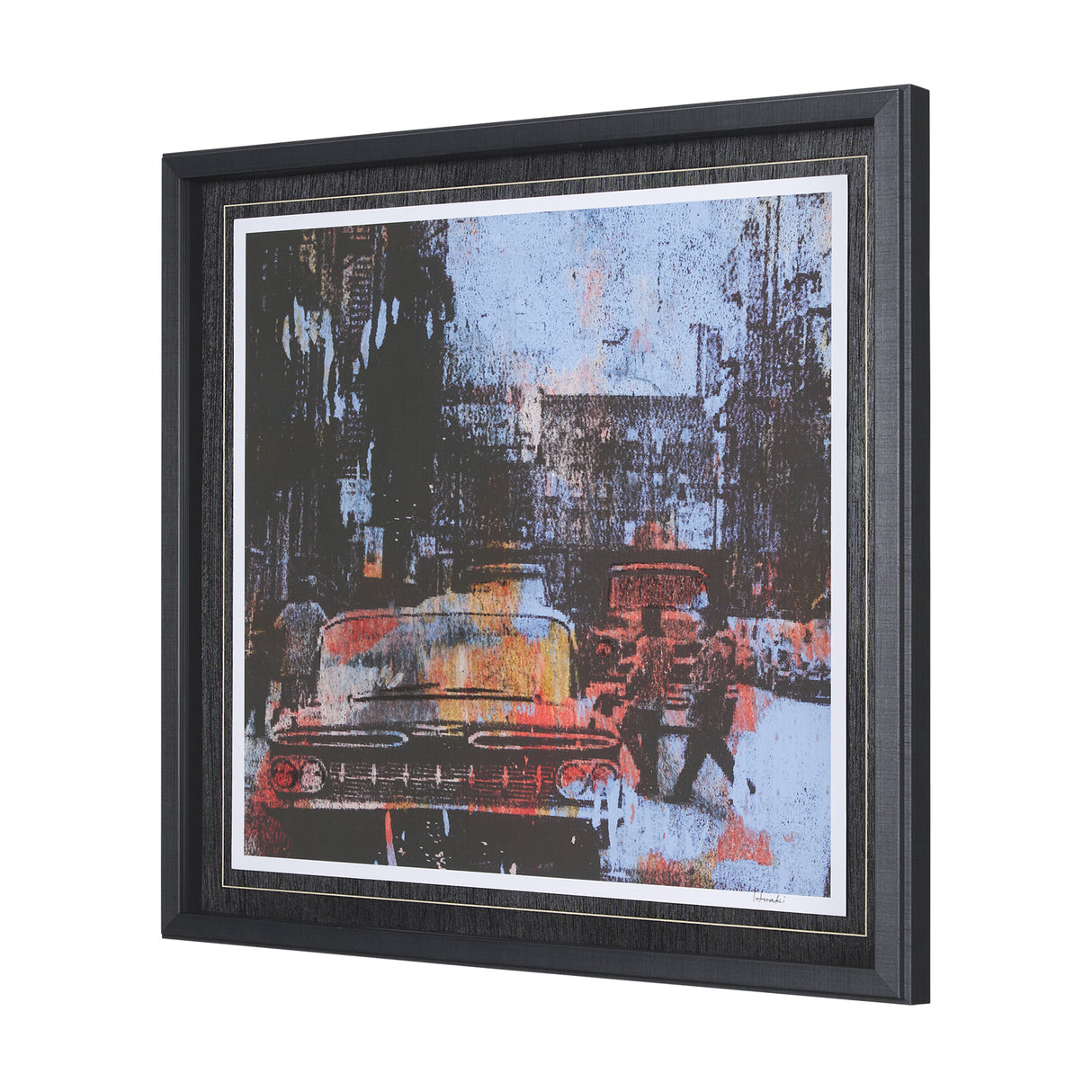 City Vibe IV by Mercana Studio a Hand Embellished Textured Framed Art Print Matted under Glass from Mercana - Luna Furniture