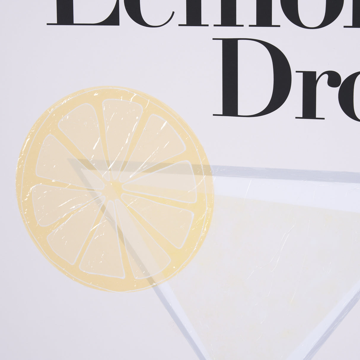 Lemon Drop by Mercana Studio a Hand Embellished Textured Framed Art Print Matted under Glass from Mercana - Luna Furniture