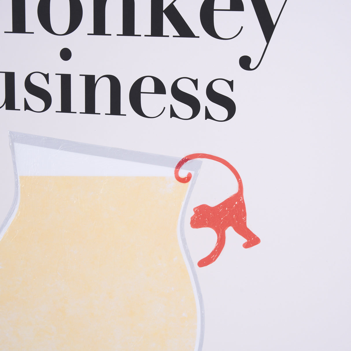 Monkey Business by Mercana Studio a Hand Embellished Textured Framed Art Print Matted under Glass from Mercana - Luna Furniture
