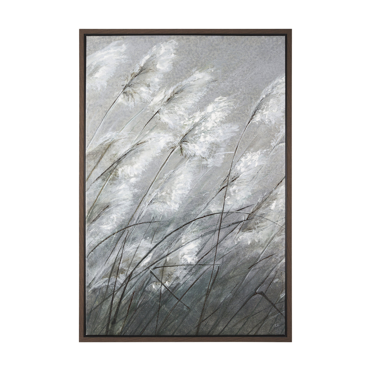 Pampas Grass Breeze I by Mercana Studio a Hand Embellished Textured Framed Canvas from Mercana - Luna Furniture