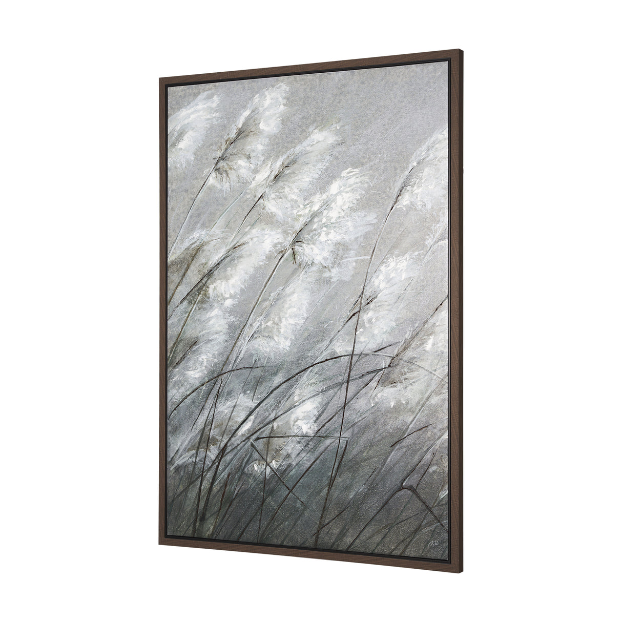Pampas Grass Breeze I by Mercana Studio a Hand Embellished Textured Framed Canvas from Mercana - Luna Furniture