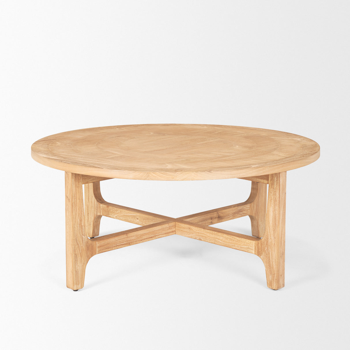 Taylin Light Brown Wood Round Coffee Table from Mercana - Luna Furniture