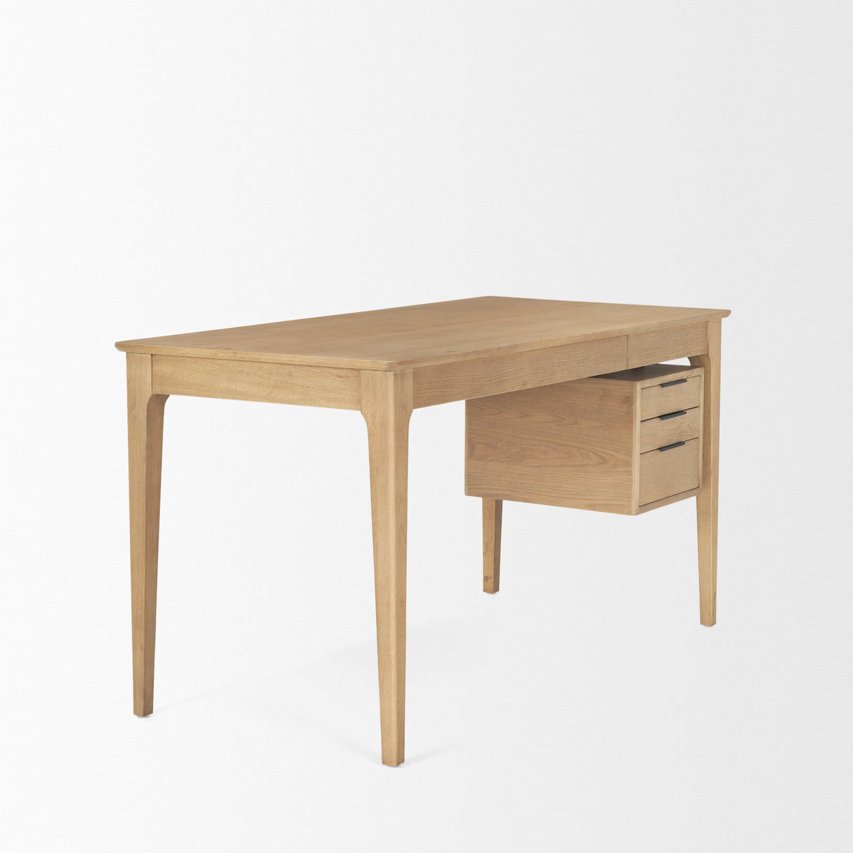 Tino Light Brown Oak Wood w/ 4 Drawers Desk from Mercana - Luna Furniture