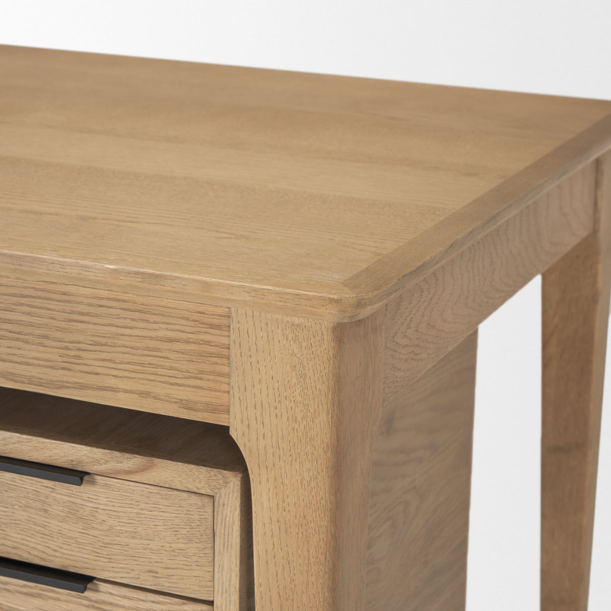 Tino Light Brown Oak Wood w/ 4 Drawers Desk from Mercana - Luna Furniture