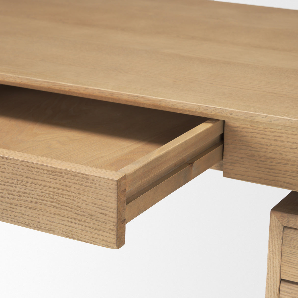 Tino Light Brown Oak Wood w/ 4 Drawers Desk from Mercana - Luna Furniture