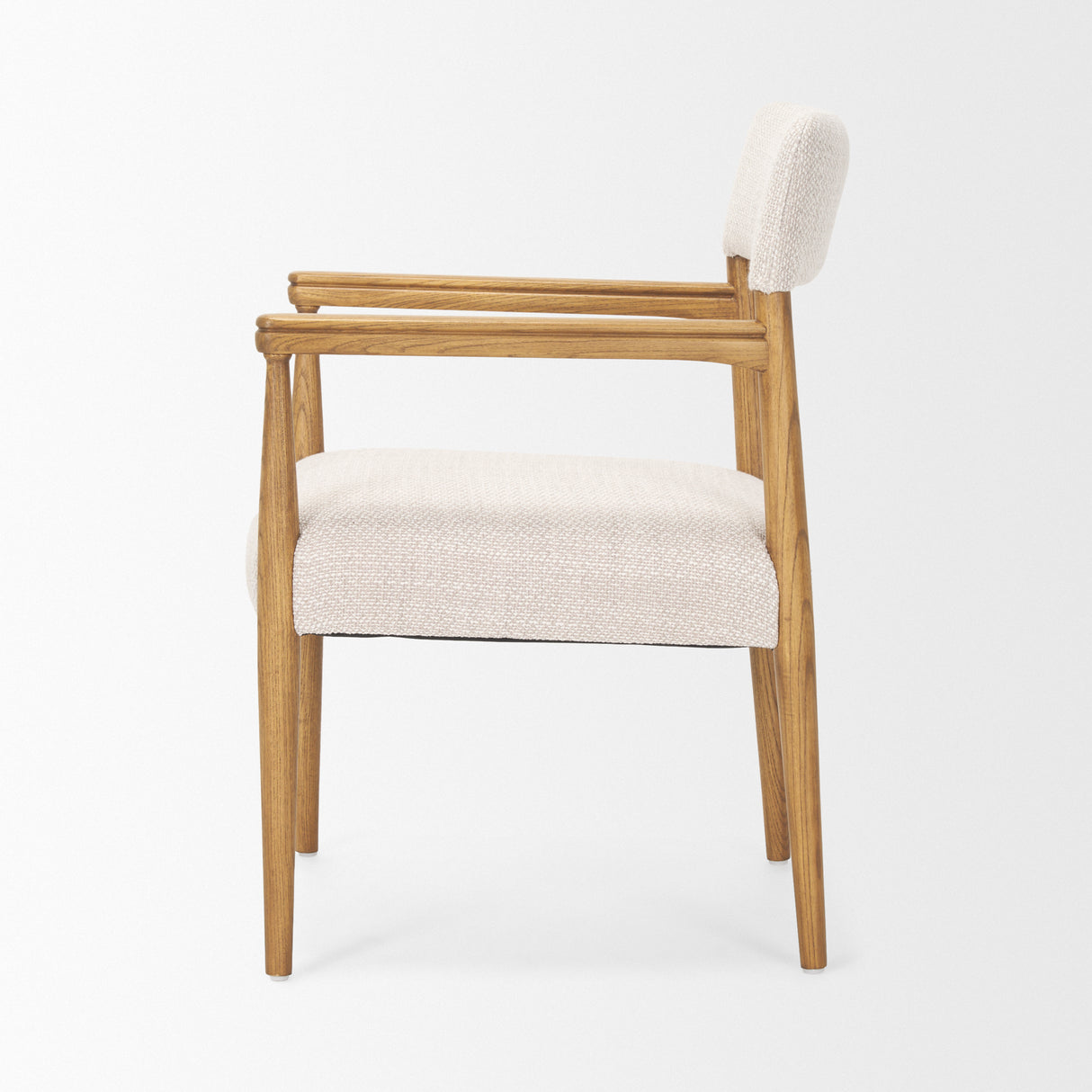 Toni Light Brown Nettlewood w/Cream Heathered Performance Fabric Dining Chair from Mercana - Luna Furniture
