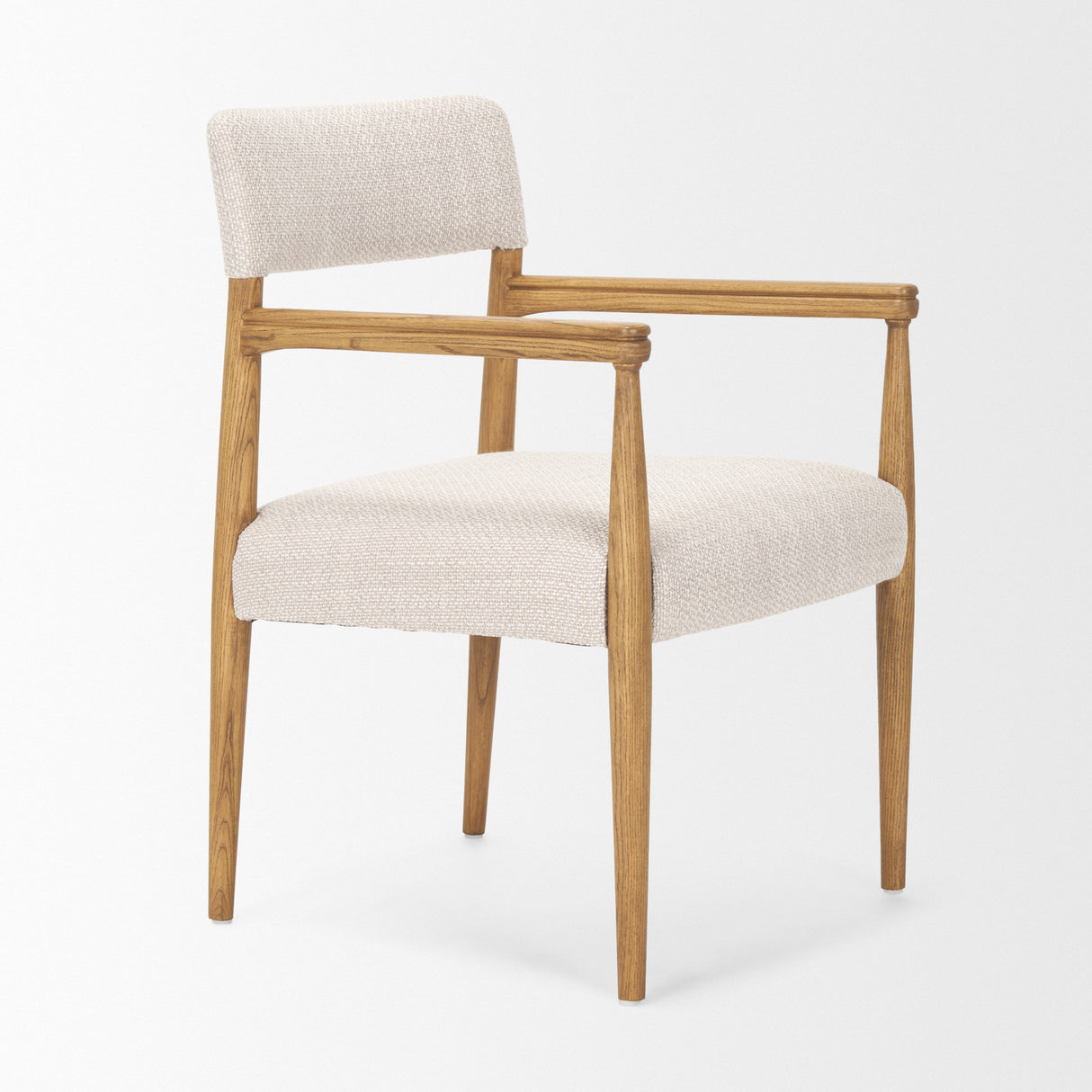 Toni Light Brown Nettlewood w/Cream Heathered Performance Fabric Dining Chair from Mercana - Luna Furniture