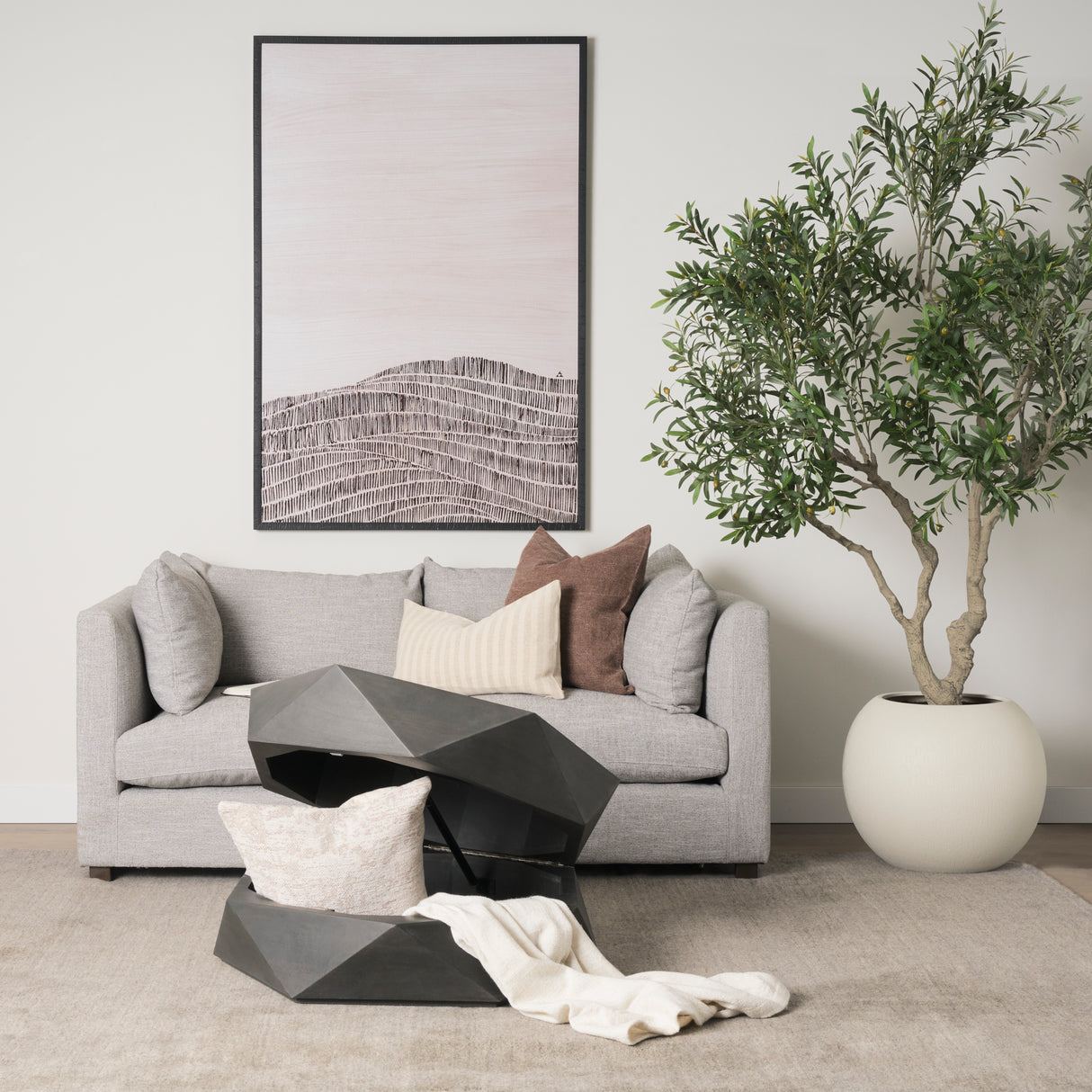 Arreto 36" Hexagonal Hinged Solid Wood Top and Base Coffee Table from Mercana - Luna Furniture