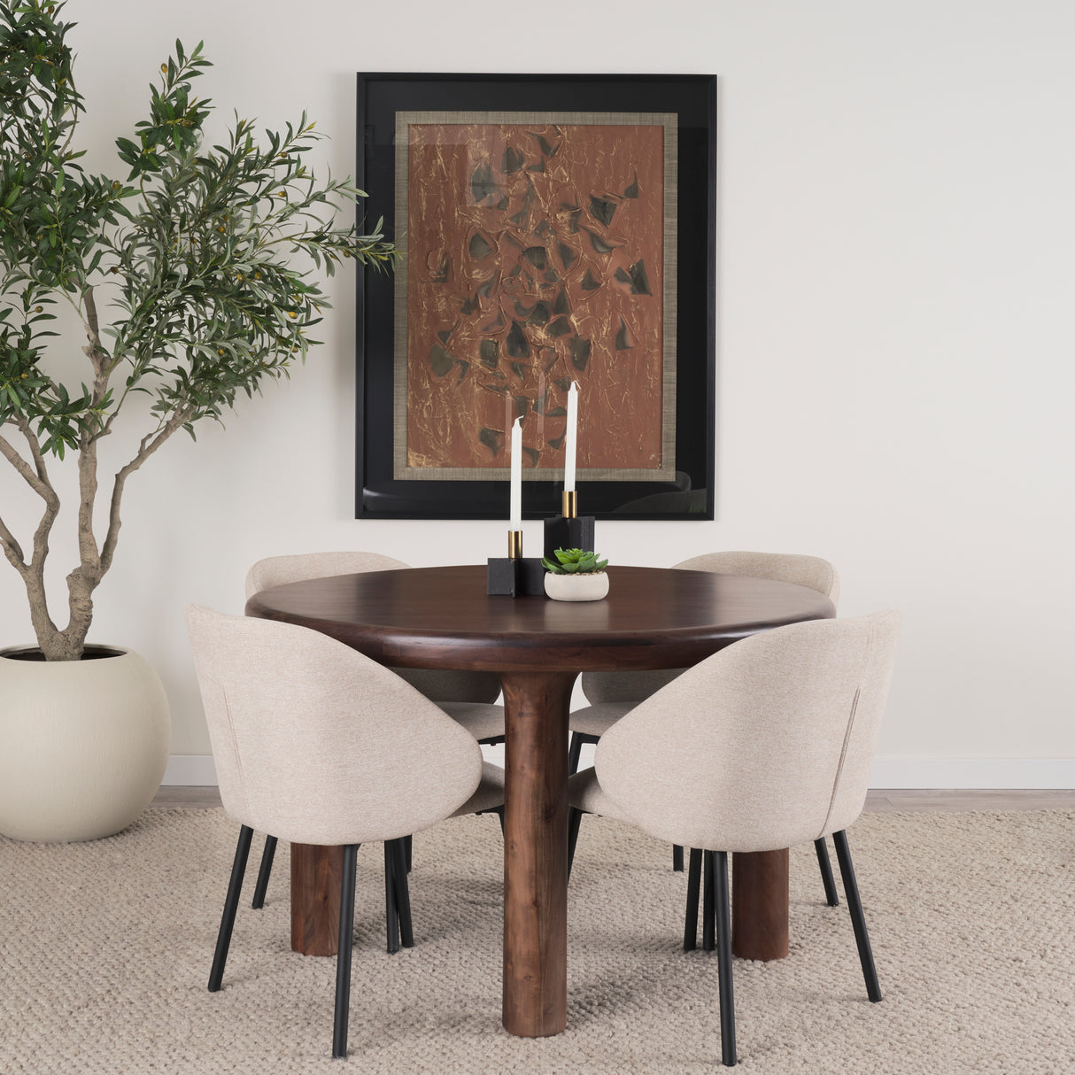 Pia Matte Black w/ Brushed Gold Metal Taper Candleholder (Set of 2) from Mercana - Luna Furniture