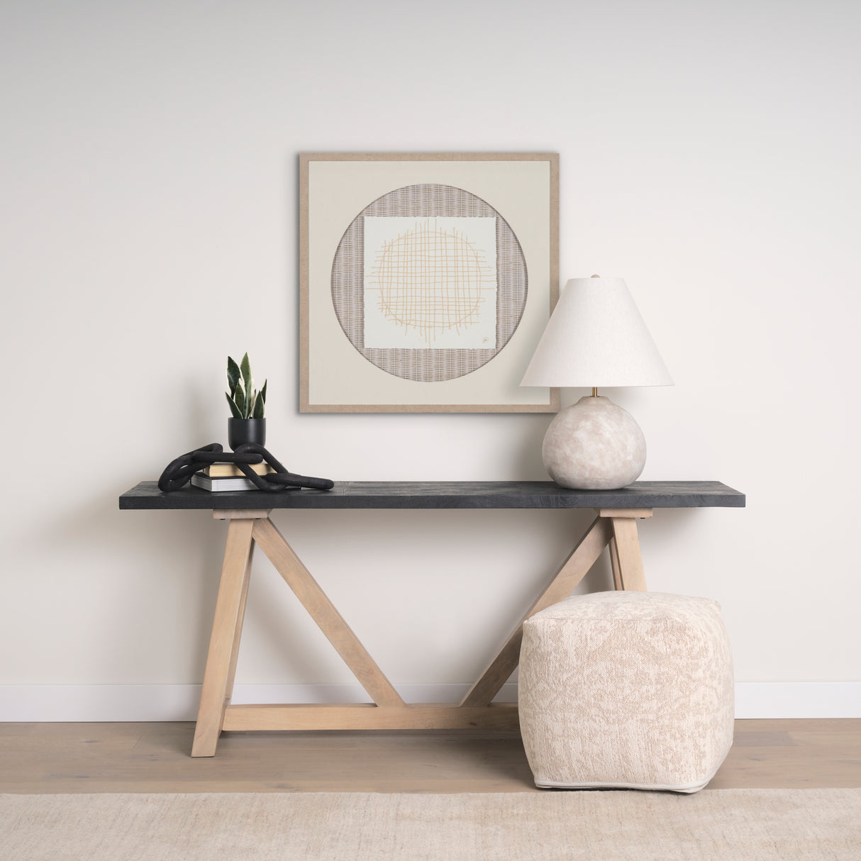 String Net I by Studio M a handmade Original Framed 3D Textured Artwork under Glass from Mercana - Luna Furniture