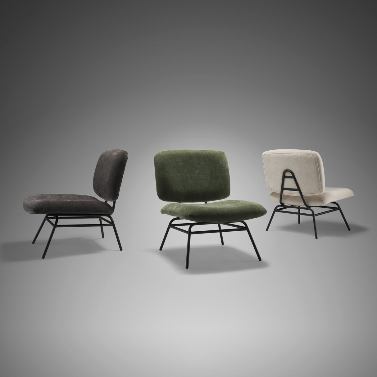 Nora Forest Green Fabric w/ Matte Black Metal Legs Accent Chair from Mercana - Luna Furniture
