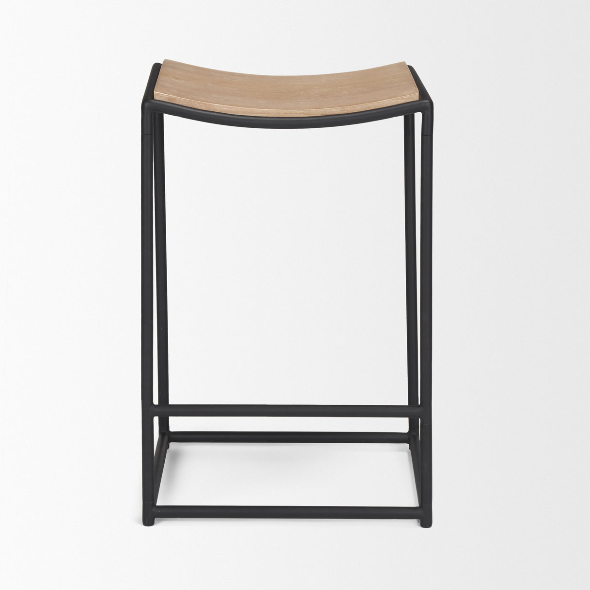 Taniel Light Brown Wood w/ Black Metal Counter Stool from Mercana - Luna Furniture