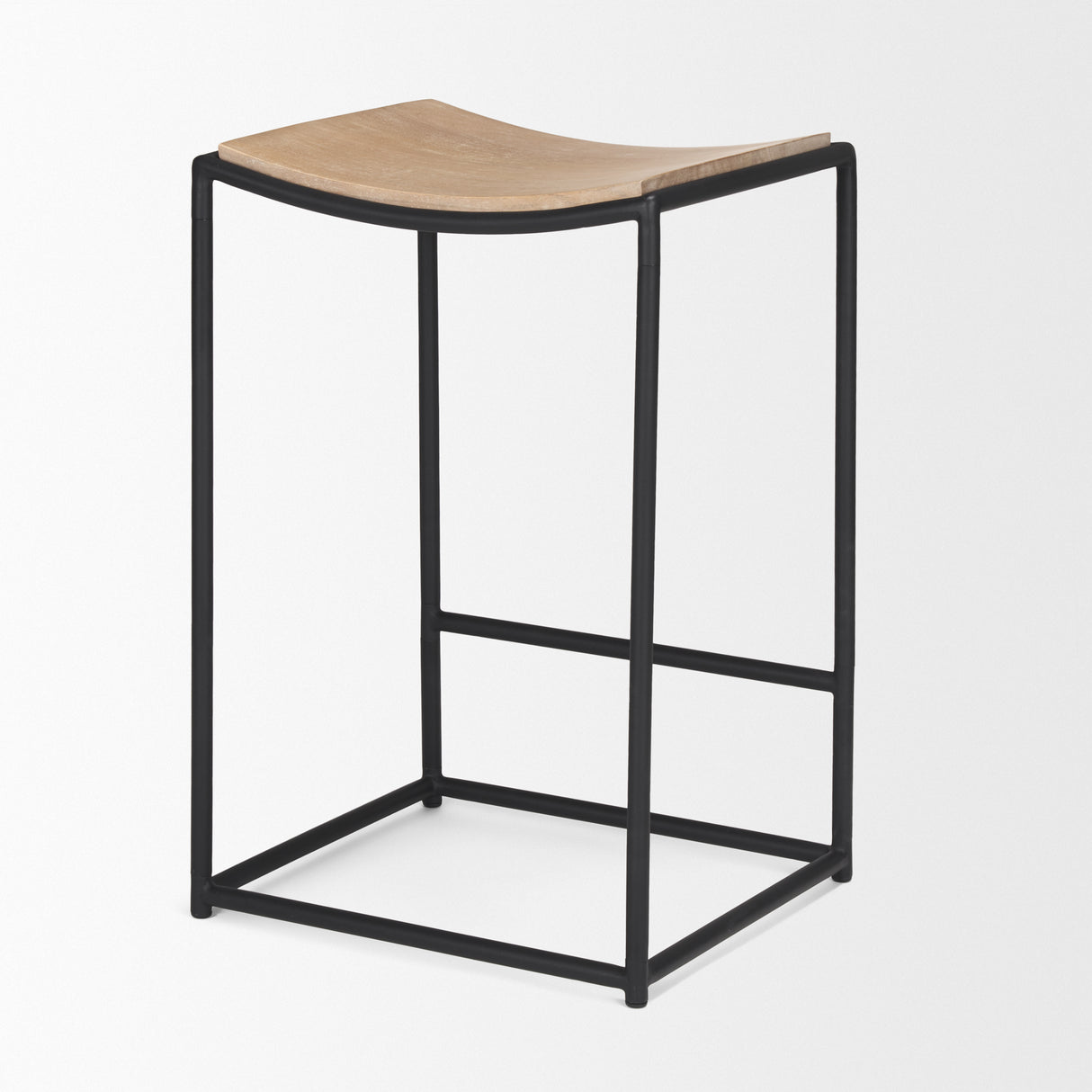 Taniel Light Brown Wood w/ Black Metal Counter Stool from Mercana - Luna Furniture