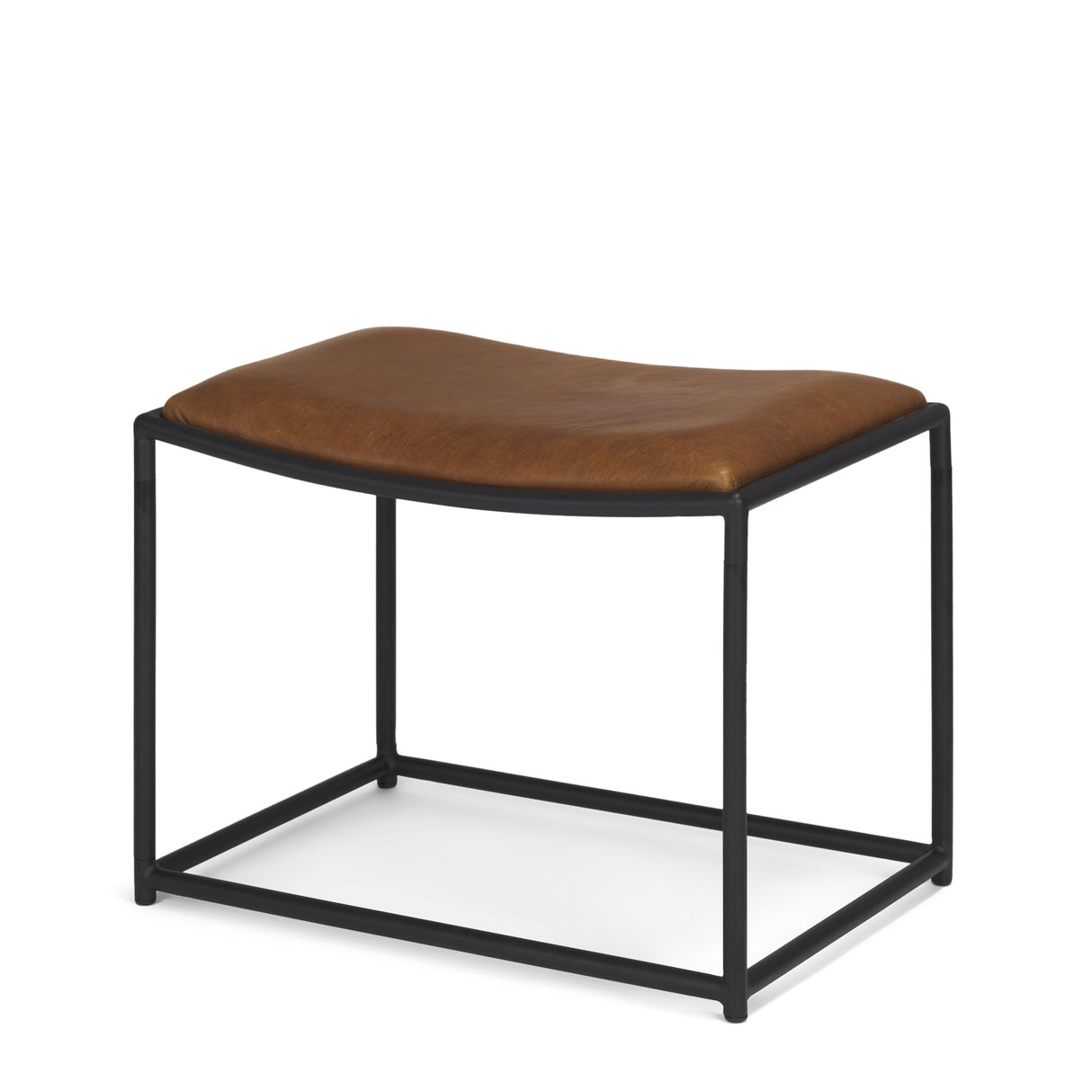 Taniel Brown Leather w/ Black Metal Stool from Mercana - Luna Furniture